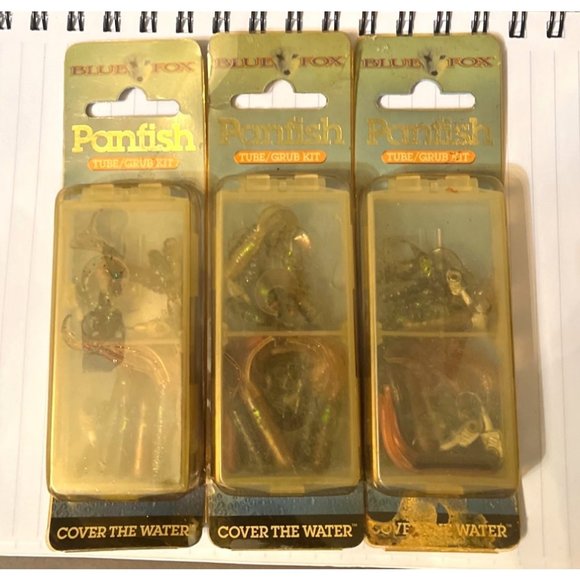 Blue Fox Tackle Co Other - Lot of 3 Blue Fox Tackle Panfish Tube Grub Kit Cover the Water